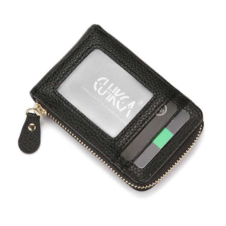 Block Wallet Dompet Kartu Kredit Secure RFID Blocking Antui Thief Cards Purse Anti Maling Travel Holder Bahan Kulit Multifungsi 18 Slot Pria Wanita Fashion