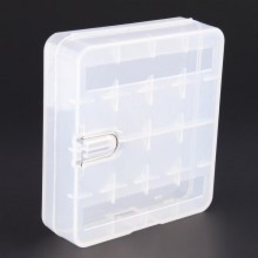 Casing Baterai Transparan Battery Case Kotak Tempat Daya Batrei High Quality Plastic 4 Slot 18650