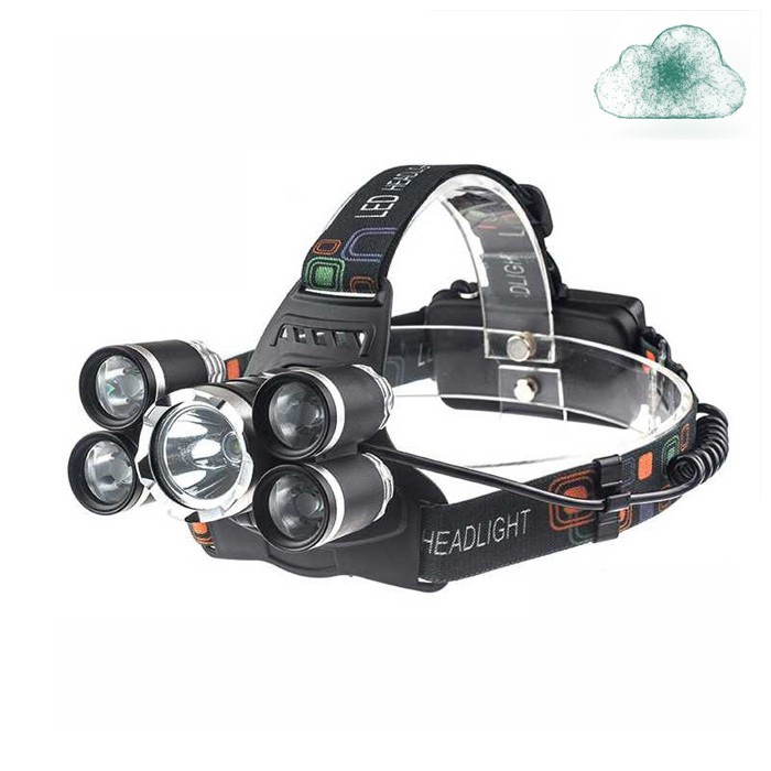 Headlamp Headlight Flashlight Head Lamp Senter Kepala Cree XM-L 1T6+4XPE 16000 Lumens