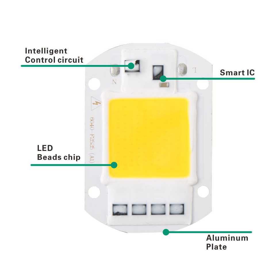 Chip Lampu COB LED Floodlight Spotlight 220V Outdoor Indoor Lamp Decorative Light 20Watt Warm White