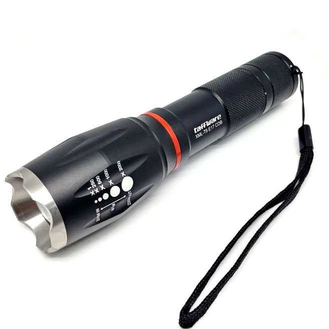 Senter LED Torch Cree XM-L T6 8000 Lumens Zoomable Flashlight Battery Powered Murah