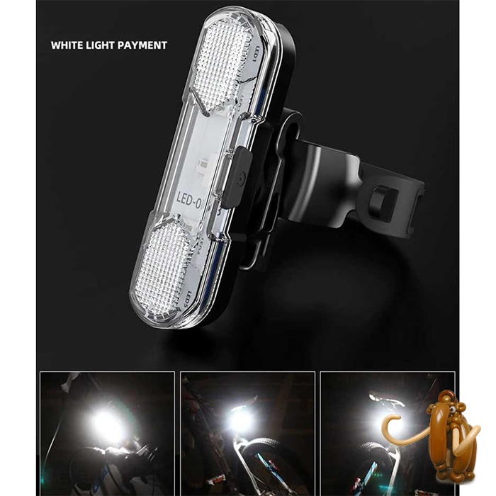 [COD] Lampu Belakang Sepeda USB Recharge Tail Bicycle Light Tanda Safety Mini 5 LED Taillight Defens