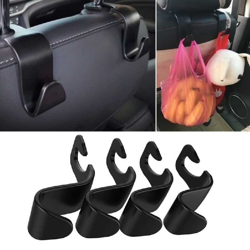 Gantungan Hanger Organizer Barang Mobil Car Set Headrest Holder Hook 1 Pc Multifungsi Hitam