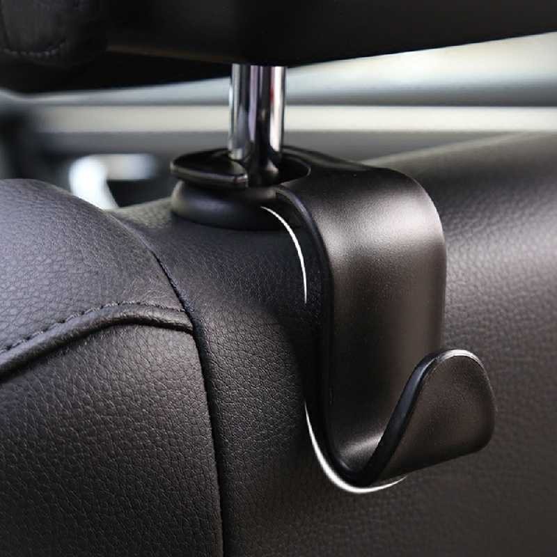 Gantungan Hanger Organizer Barang Mobil Car Set Headrest Holder Hook 1 Pc Multifungsi Hitam