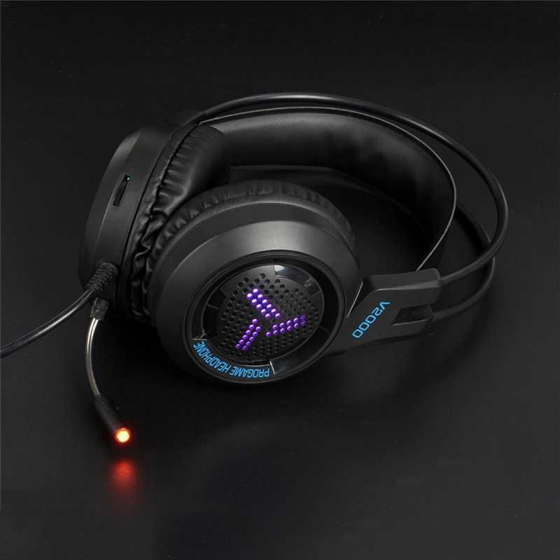 Pro Gaming Headset 7.1 RGB Mode LED Light Plus Microphone Murah Gamers High Quality