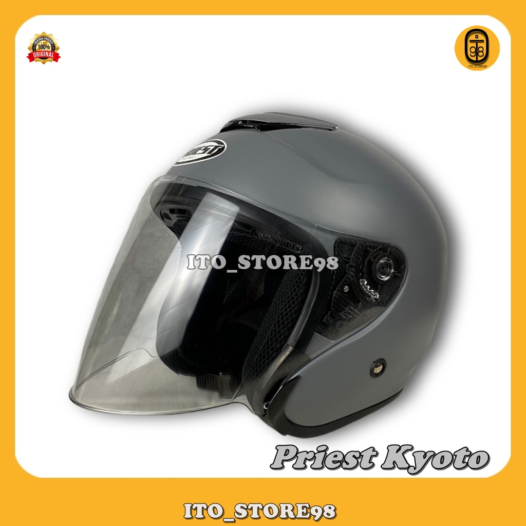 Helm Sepeda Motor Half Face Tipe Dyr Osaka / Kyt Kyoto / West Najima Helem Original Priest Untuk Pri