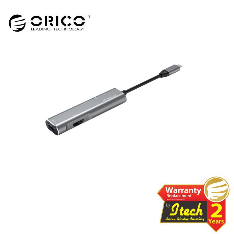 Card Reader Orico CLH W3 Aluminum Alloy Type-C to HDMI Type-C USB 3.0 SD TF Docking Station Adapter