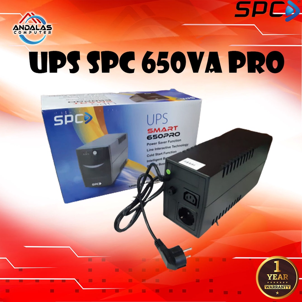 UPS STABILIZER SPC 650VA PRO PENYIMPANAN DAYA LISTRIK PC