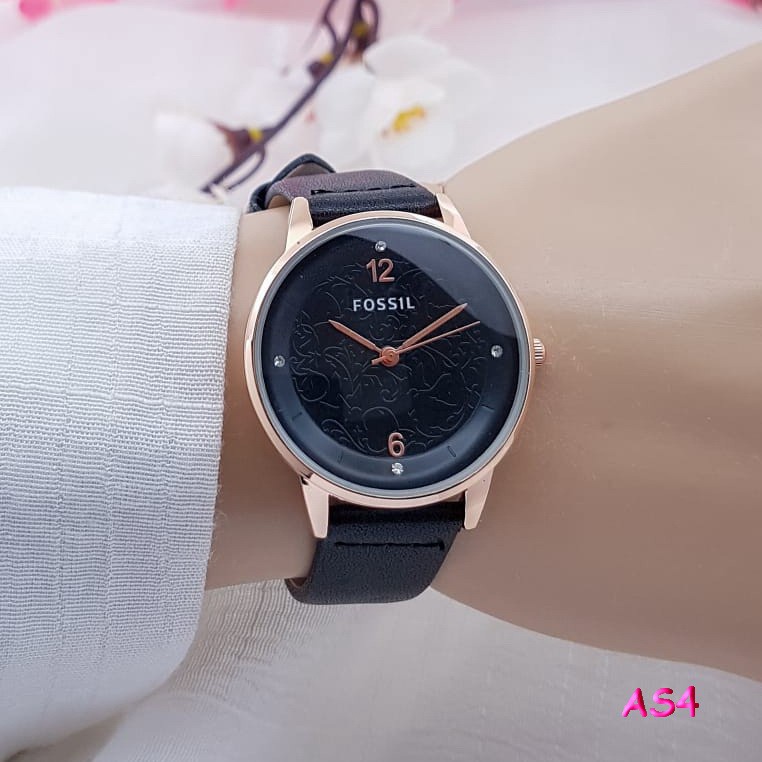 BEST SELLER JAM TANGAN WANITA FS LEATHER H22 ANALOG TALI KULIT BODY BULAT DM 3.5CM FREE BOX &amp; BATERAI || JAM TANGAN FASHION WANITA JAM TANGAN CEWEK MURAH