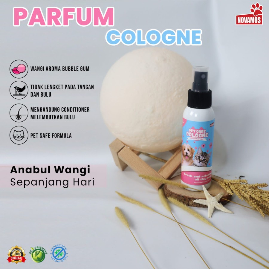 𝗡𝗼𝘃𝗮𝗺𝗼𝘀 𝗣𝗲𝘁 𝗖𝗮𝗿𝗲 𝗖𝗼𝗹𝗼𝗴𝗻𝗲 - Parfum Hewan Peliharaan 100 Ml - Pengharum Badan Kucing