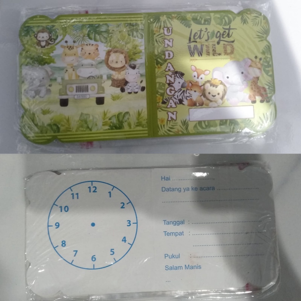 {30 pcs} Kartu Undangan Ulang Tahun Karakter Anak Cowok / Undangan Ultah Karakter Model Lipat