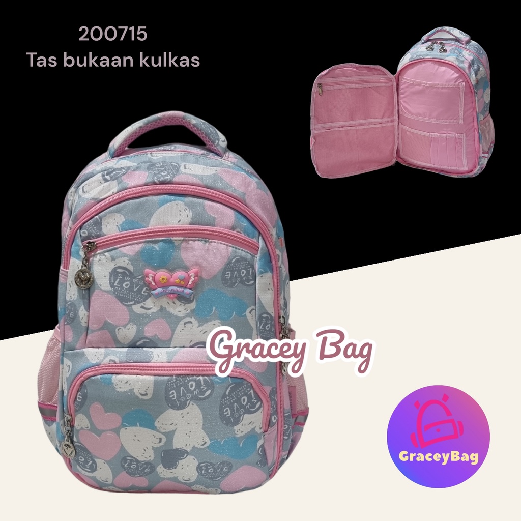 GB-200715 Tas Ransel Sekolah Anak Perempuan Premium Import