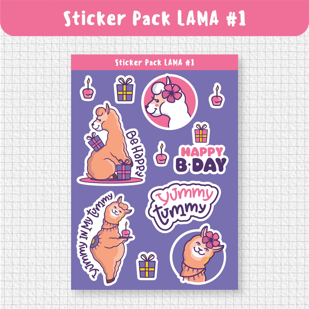 

Sticker Pack Lama Lucu Aesthetic - Sticker Waterproof Tumblr Handphone Laptop