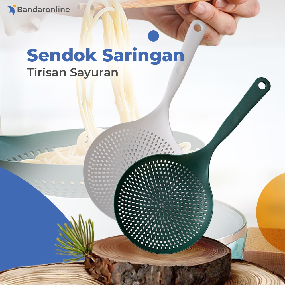 Sendok Saringan Mie Dan Sayuran Besar Multifungsi Tirisan Sayur