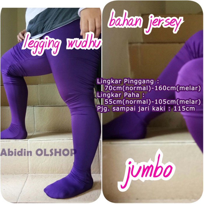LEGGING WUDHU – ukuran JUMBO – bahan Jersey – STOCKING WUDHU (S1K2) Gratis Ongkir Lembut Promo Origi