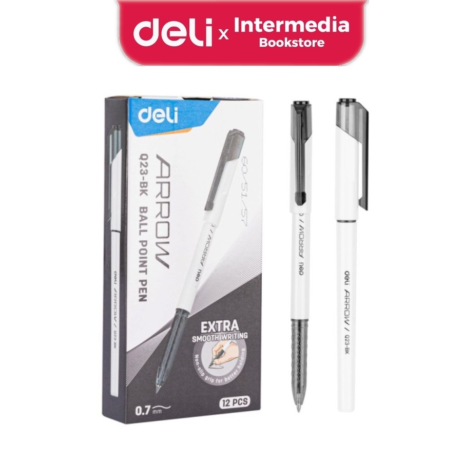 

Deli EQ23-BK Ultra Smooth Gel Pen Pulpen Retractable Capable 0.7mm Tinta Hitam