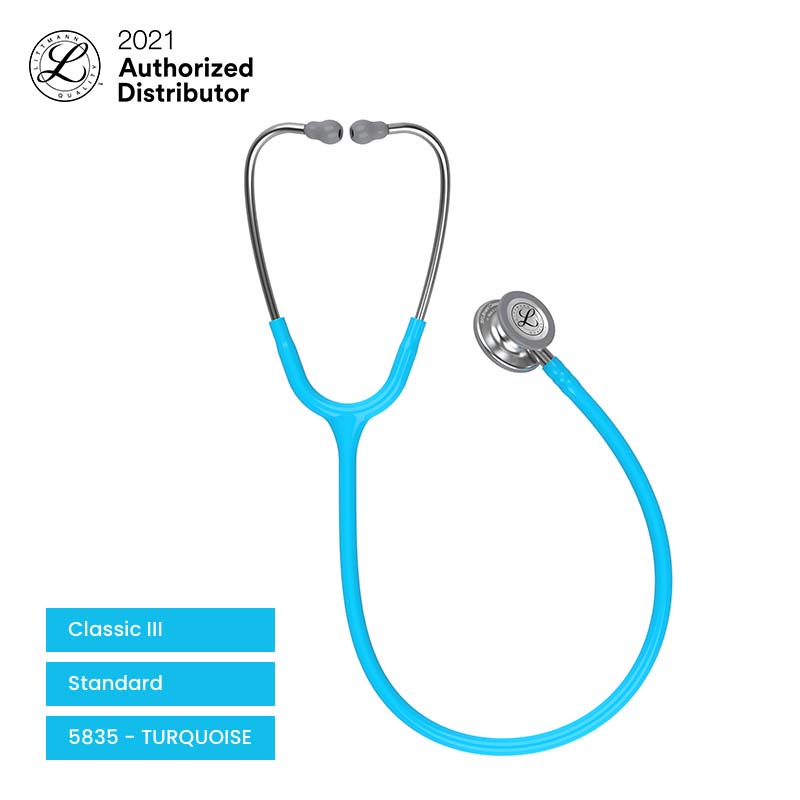 3M Littmann Classic III Stethoscope / Stetoskop Dewasa - TURQUOISE - 5835