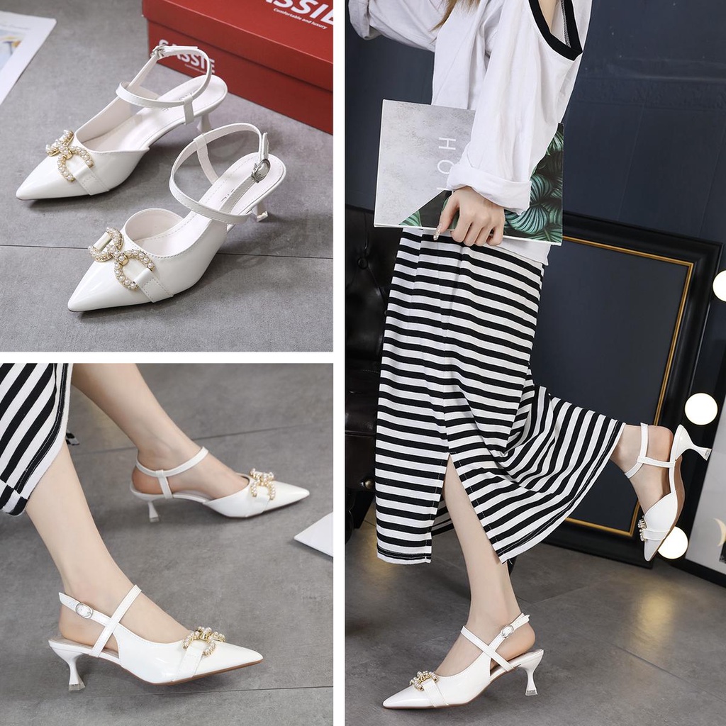 GSW Sepatu high heels wanita import Heels pesta wanita ( AA01 ) Heels 6cm wanita Sepatu kerja wanita import