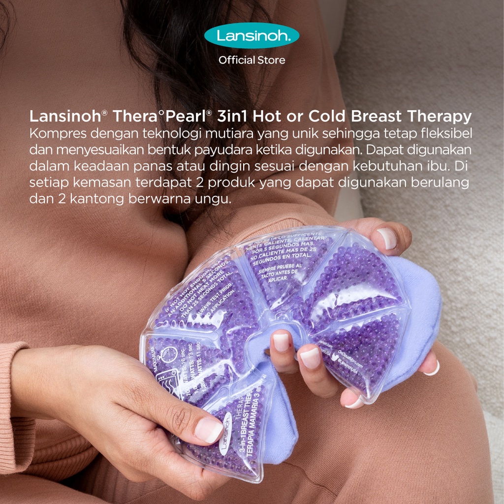 Lansinoh Thera Pearl 3In1 Hot Or Cold - Kompres Payudara Bengkak