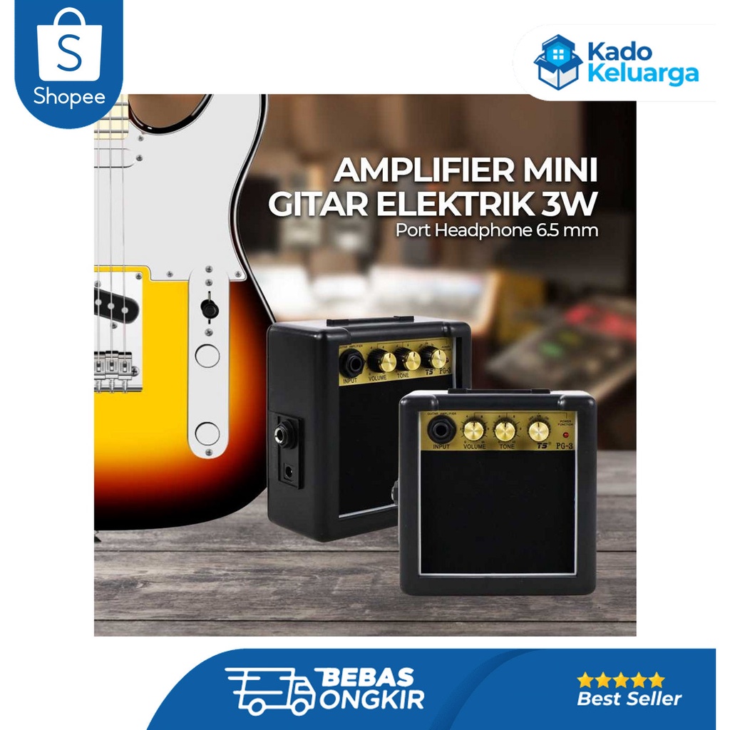 TS Amplifier Mini Gitar Elektrik 3W - PG-3 Bagus