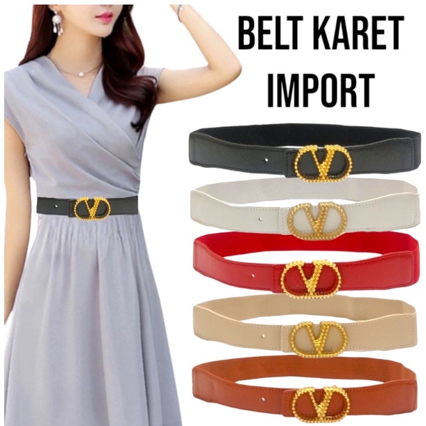 BELTSHOP NEW TALI PINGGANG WANITA/IKAT PINGGANG KARET IMPORT 00980-00984