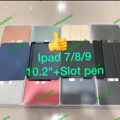 Terlaris Case Ipad 9/ Book Cover Ipad 9 /10.2" + Slot Pen Softcase Ipad 9 10.2