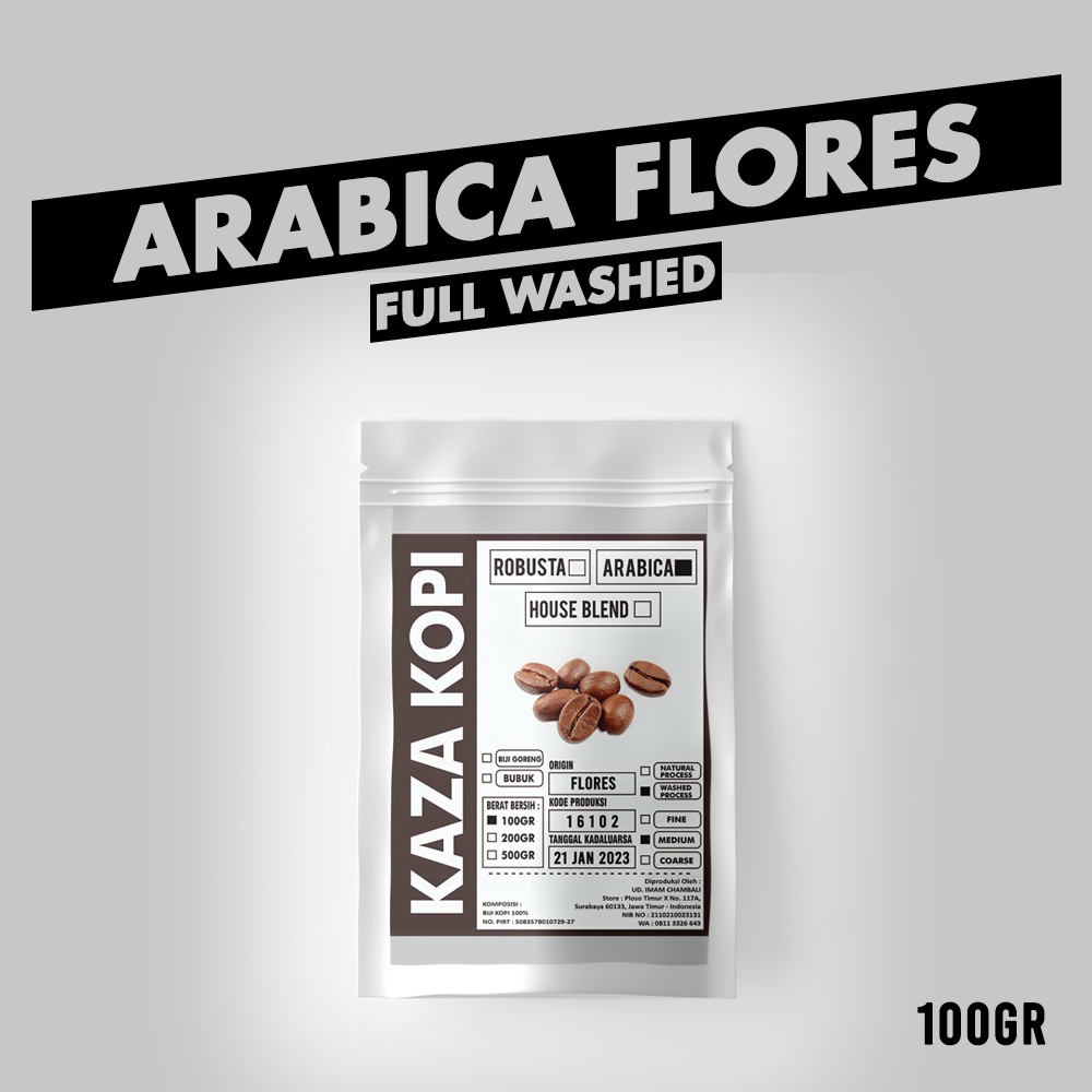 

Kopi Arabica Flores Bajawa Full Washed 100 gr