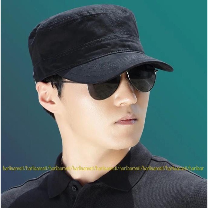 TOPI KOMANDO POLOS / TOPI MILITER LAKI PEREMPUAN KUALITAS PREMIUM TERBAIK ORIGINAL