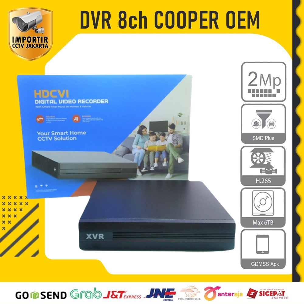 DVR 8CH COOPER OEM GDMSS DVR 8 CHANNEL CCTV