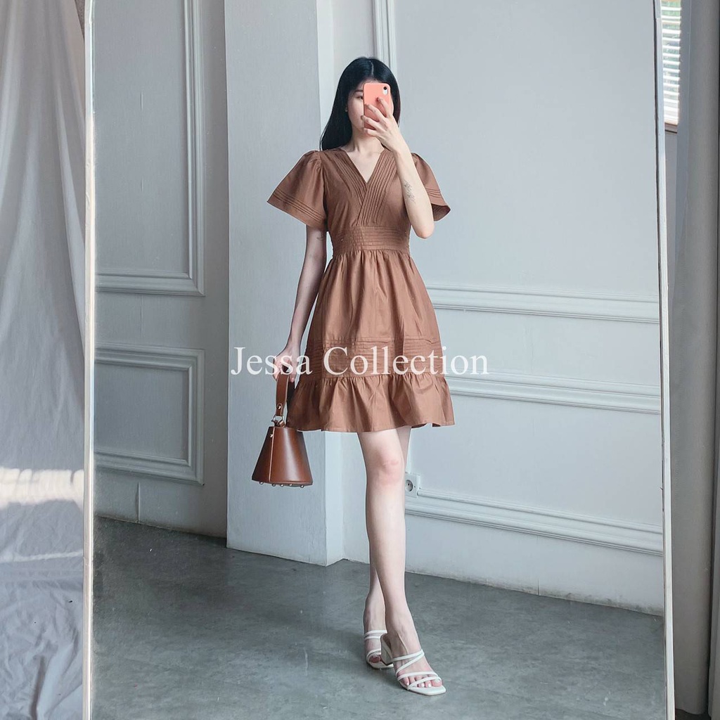 Premium Bilva Dress TH 839 COTTON Gaun Mini Wanita Bahan Katun Simple