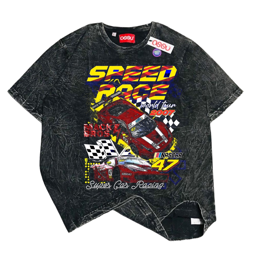 Ossu T-shirt Nascar SUPER CARS RACING Vintage 90s | Kaos Vintage Nascar Dewasa | T shirt Kaos Nascar