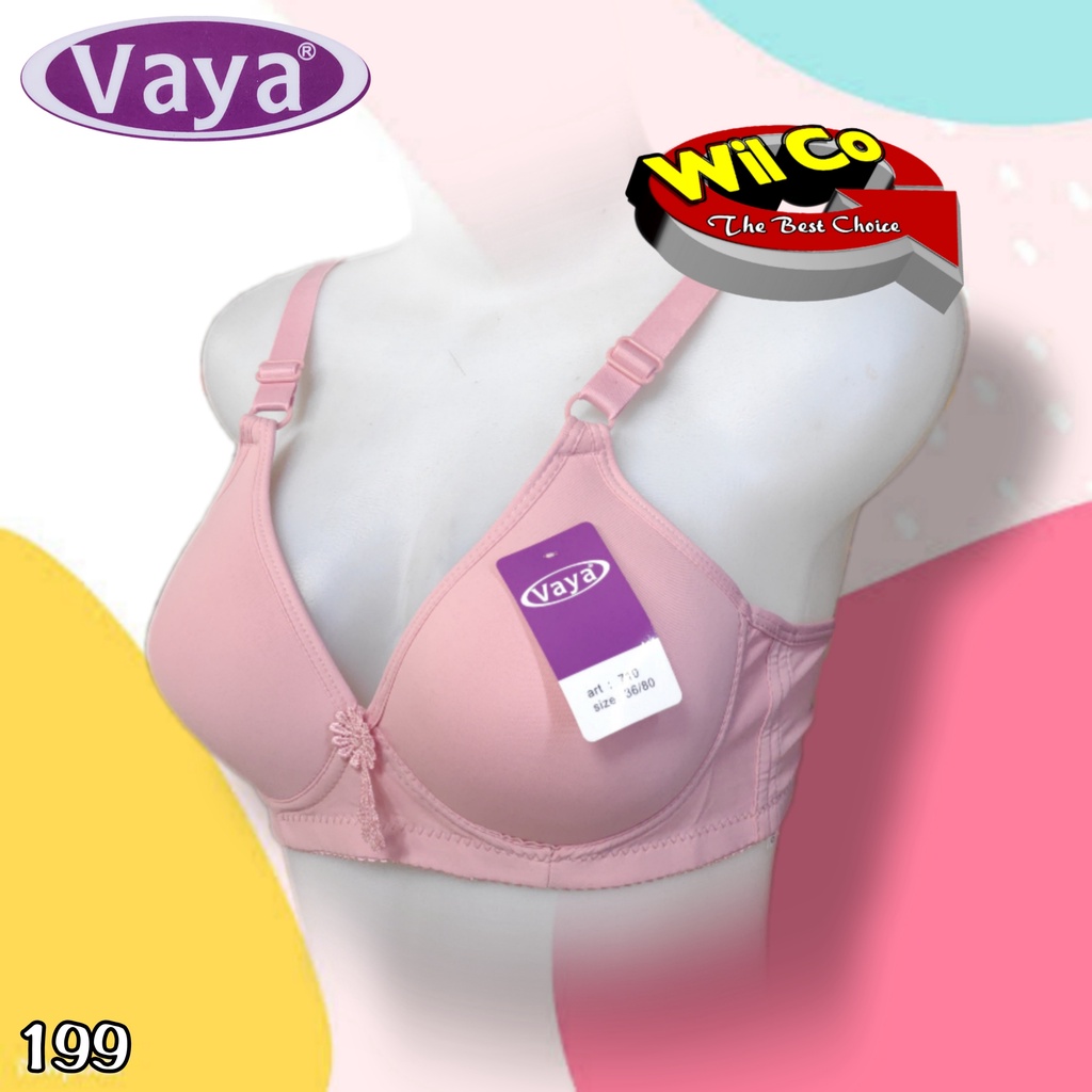 K199 - BRA/BH WANITA VAYA BUSA TANPA KAWAT CUP SEDANG 36B - 42B  TIGA PENGAIT