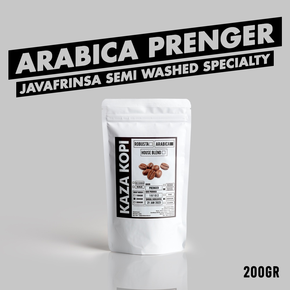 

Kopi Arabica Preanger Java Frinsa Semi Washed Prosess