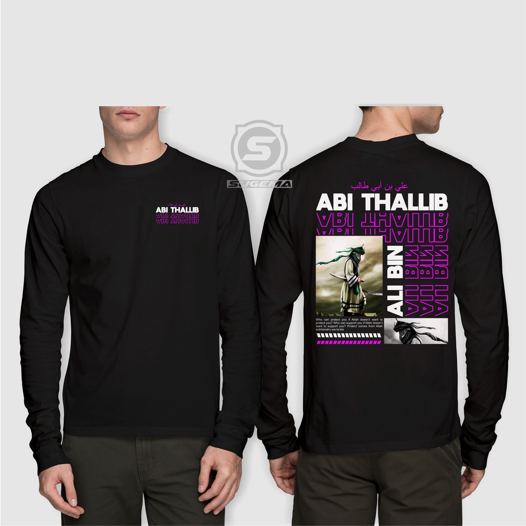 Kaos Ali bin Abi Thalib Lengan Panjang 01 - Kaos Sahabat Nabi - Kaos Islami
