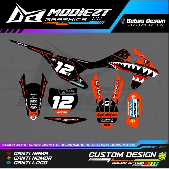 DECAL KTM 250 2015 - 2017/KTM SIXDAY STRIPING KTM 250 STRIPING FUL BODY