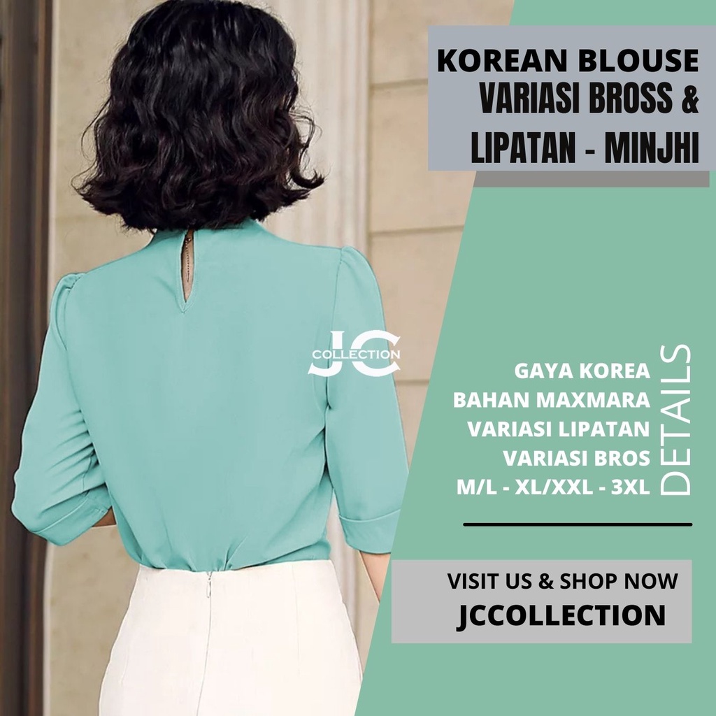 Blus lengan Pendek Wanita Gaya Korea Model Terbaru  Minjhi SS JCCollections