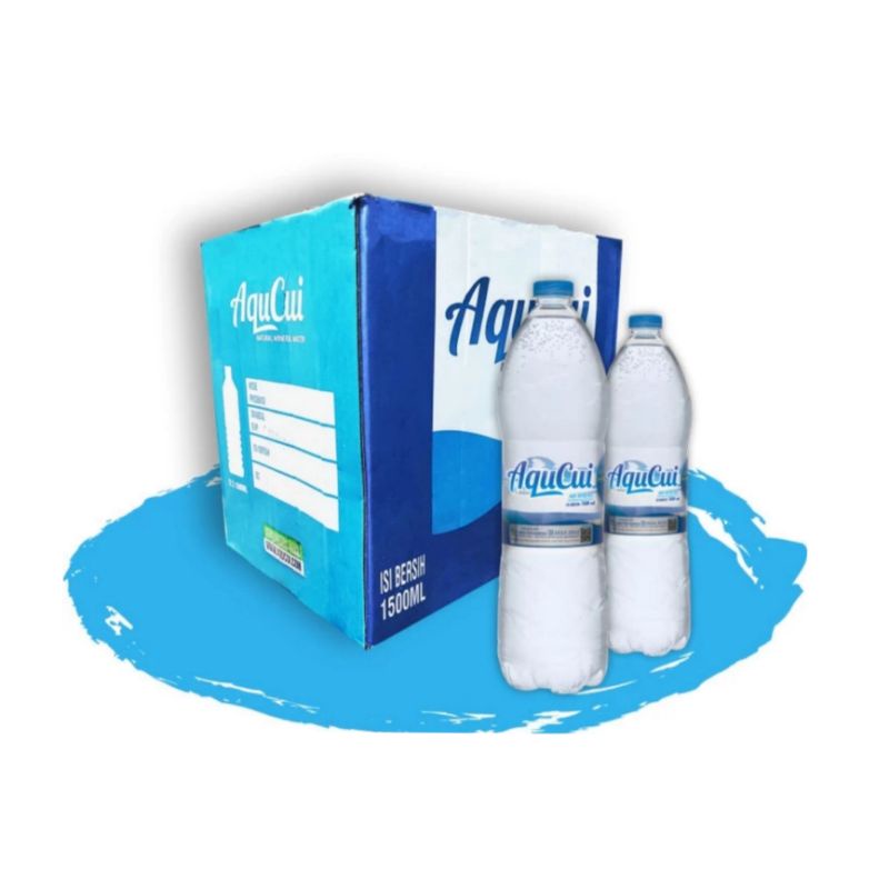 AQUCUI Air Mineral Dalam Kemasan Botol 1500ml Isi 12 pcs per dus