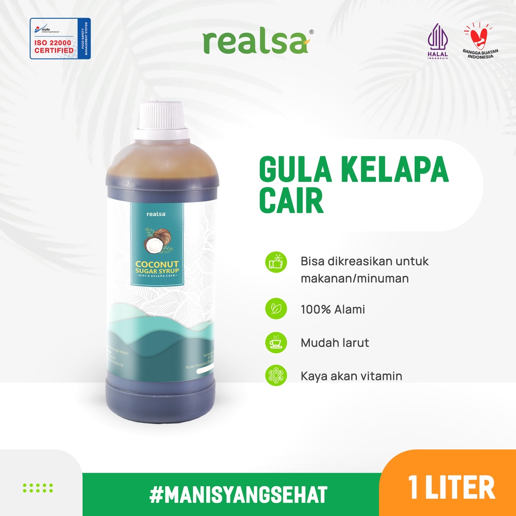 

Gula Kelapa Cair (Liquid) / Coconut Sugar Syrup Natural 1L REALSA