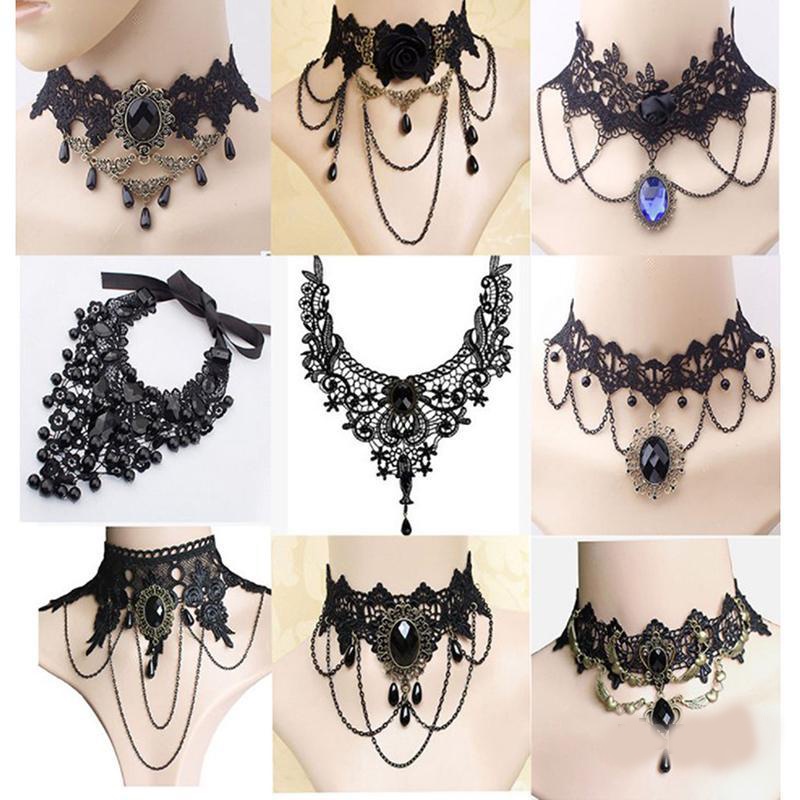 CSP132 – Kalung Vintage Renda Lace Gothic Lolita Cosplay Halloween