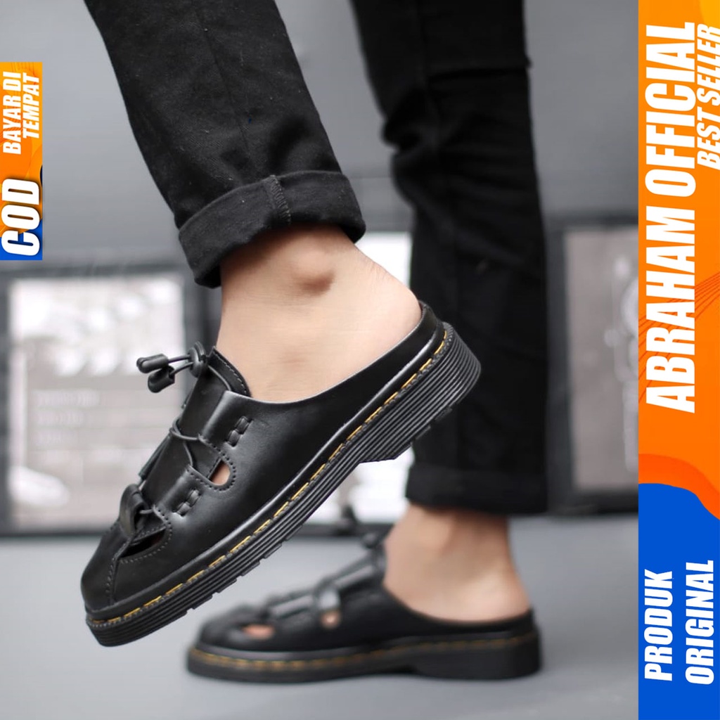 Sandal Sepatu Pria Casual Sendal Slide Pria Selop Distro Original Slop Abraham BUSTON