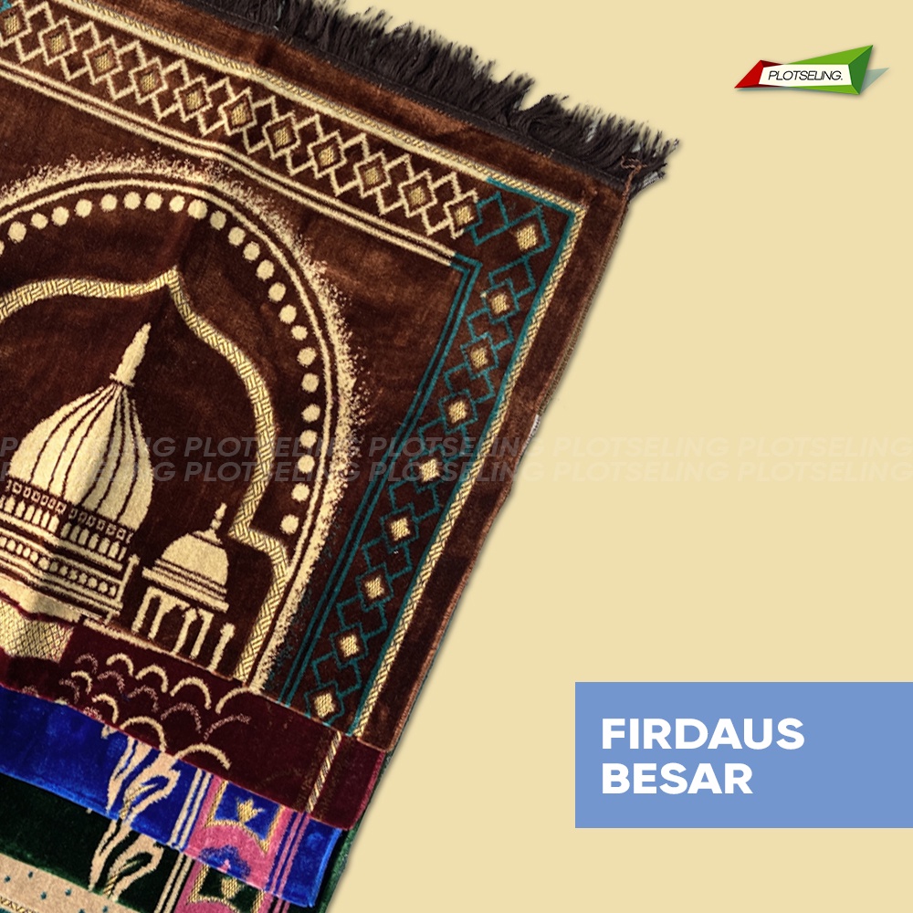 Sejadah Turkey Besar Motif FIRDAUS Ukuran 68 x 110 cm Sajadah Traveling Tebal Sholat Hari Raya Sajadah Souvenir Haji Umroh