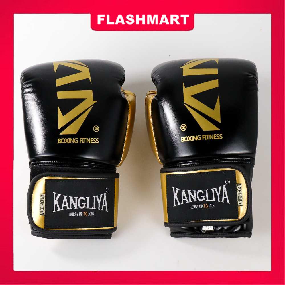 Murah Lebay Flashmart Sarung Tangan Tinju MMA UFC Boxing Muay Thai Leather Glove - FE-BO003
