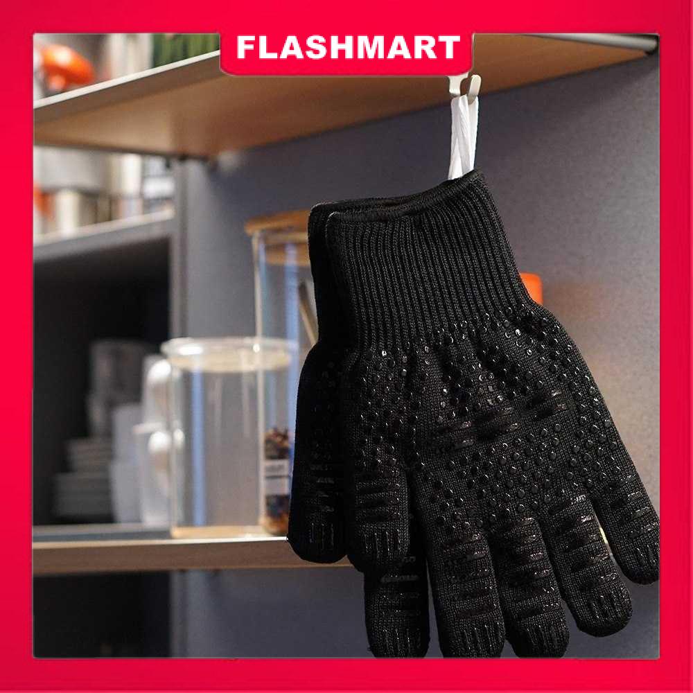 Murah Lebay Flashmart Sarung Tangan Anti Pisau &amp; Panas Heat Resistant Oven - W43