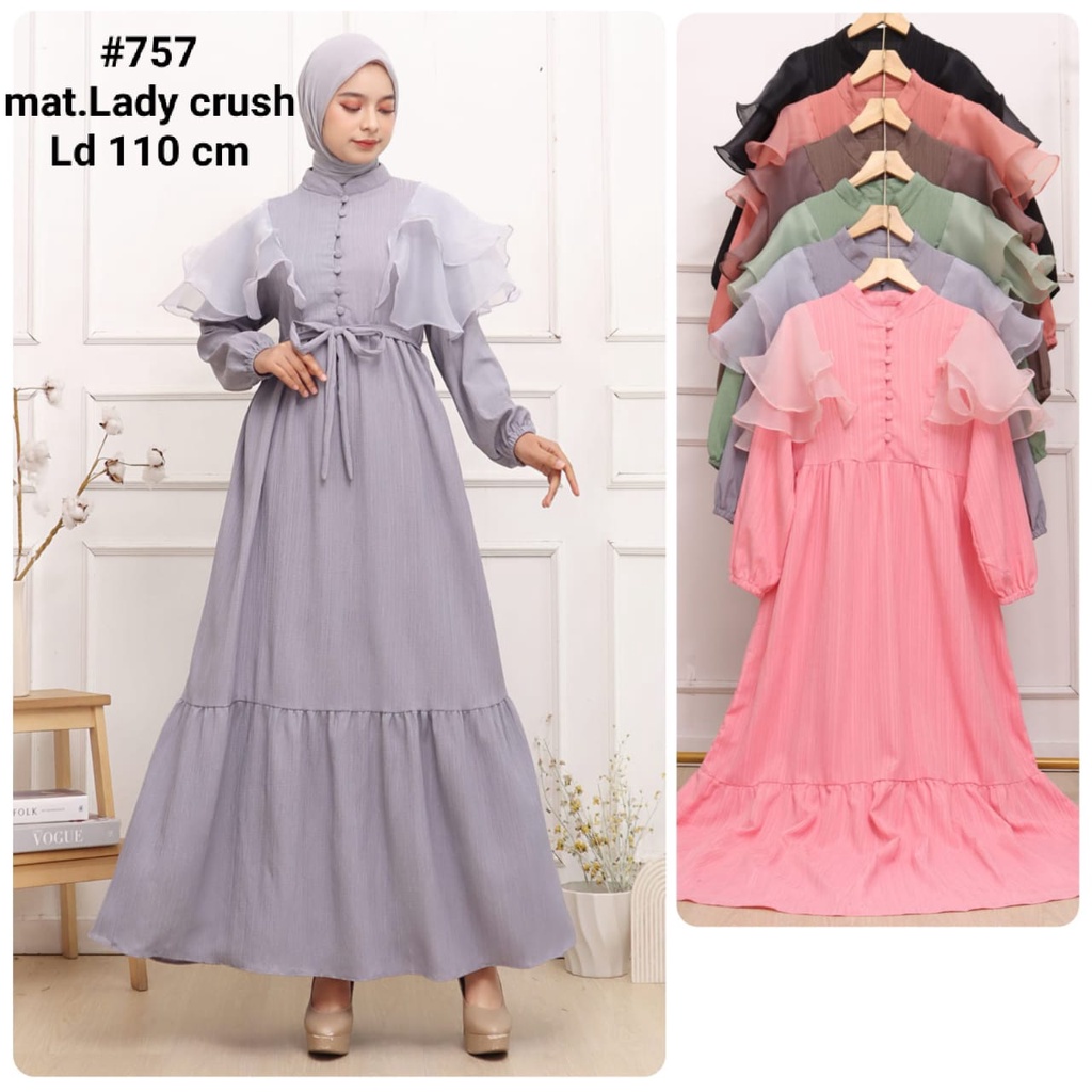 NEW 757 GAMIS RAFEL ORGANZA/GAMIS EDISI LEBARAN2023