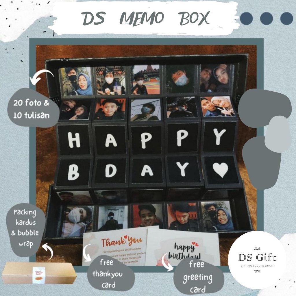 Gift Special Memory Foto Box Kado Ultah Sahabat / Hadiah Anniversary Buat Pacar Cowok Cewek Panjang Murah