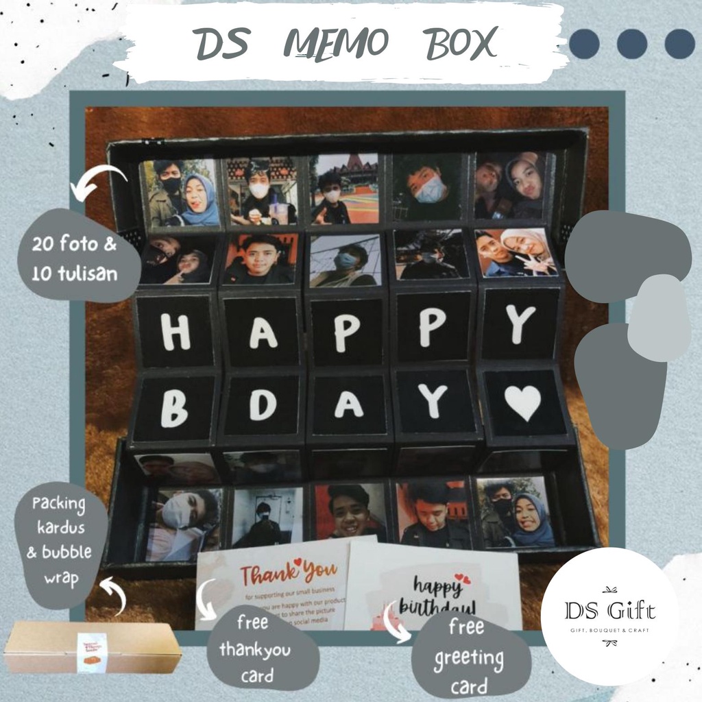 Gift Special Memory Foto Box Kado Ultah Sahabat / Hadiah Anniversary Buat Pacar Cowok Cewek Panjang 