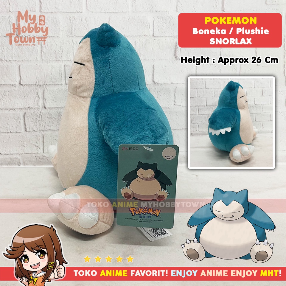 Boneka Anime Karakter Pokemon Snorlax Pocket Monster Plushie Doll