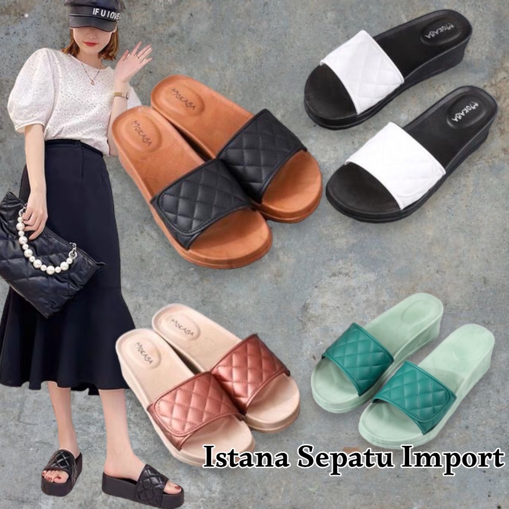 Sandal Selop Model Wedges HELEN / Sandal Wedges Jelly