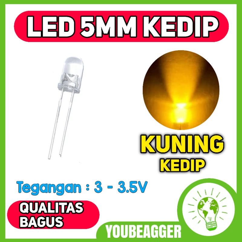 LED 5MM KEDIP KUNING