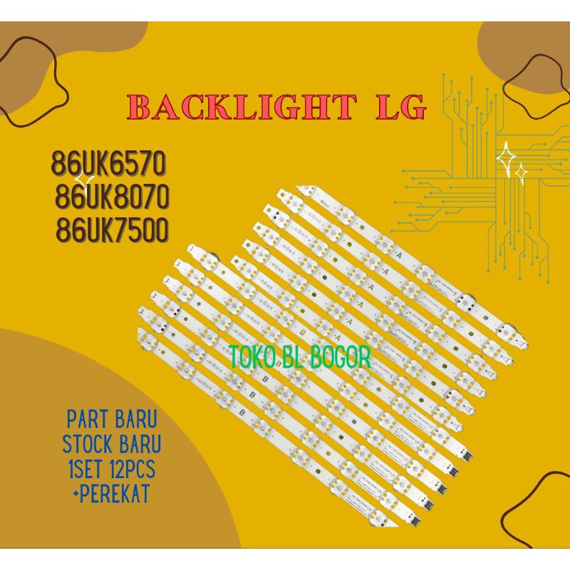 LAMPU LED BL BACKLIGHT TV LG 86UK8070 86UK6570 86UK7500 86UK